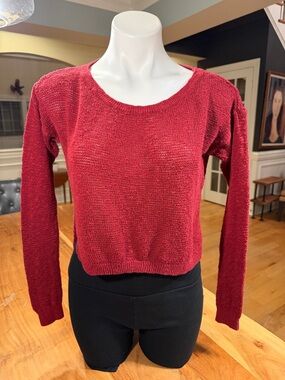 Abercrombie & Fitch 2010s Coastal Lightweight Knit Sweater Burgundy (VGUC)